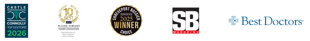 Castle Connolly Top Doctors 2026, 10 Best 2025 Plastic Surgeon Patient Satisfaction, Shreveport Bossier Advocate 2025 Winner Choice, SB Magazine, Best Doctors
