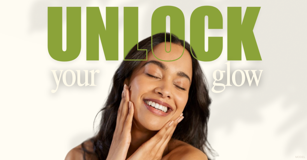 Unlock your glow. (Model)