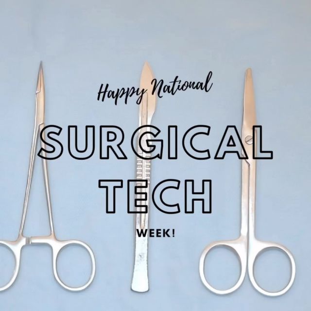 Happy #nationalsurgicaltechnologistweek Join us in making our very own surgical techs, Hannah & Karissa feel special!