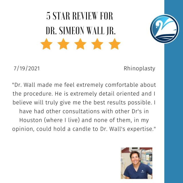 We love seeing your 5 Star Reviews!⭐

#5starreview #realpatientratings #teamJR #rhinoplasty #review #wallcenter #shreveport #louisiana #texas #arkansas #plasticsurgery #boardcertifiedplasticsurgeon