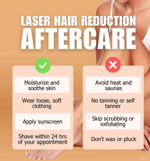 March Special: Laser Hair Reduction

Tired of having to constantly shave or pluck your hair? Laser hair reduction can make your life a whole lot easier!

During the month of March, enjoy 2 FREE sessions (of equal or lesser value) when you purchase 4 laser hair reduction sessions in any area.

Getting the most out of your laser hair reduction starts with proper aftercare. Here's what to keep in mind after your session.